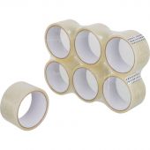 Клейкая лента упаковочная 48мм х 30м 38мкр прозрачная 6 шт/уп СПб
