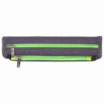 Пенал мягкий ЮНЛАНДИЯ, 2 отделения, полиэстер, "Cosmonaut", серый, 21х6х9 см, 270275