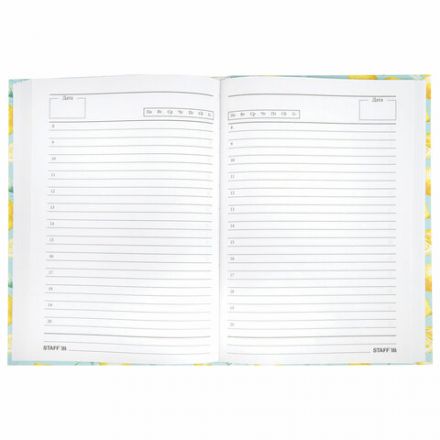 Ежедневник недатированный А5 (145х215 мм), ламинированная обложка, 128 л., STAFF, "Lemon Stories", 113529