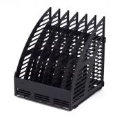 Вертикальный накопитель Attache пластиковый черный ширина 240 мм 6 отделений