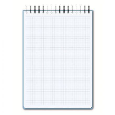 Блокнот А5,60л,кл,спир,пласт.обл,тонир.бл. Attache Bright colours Голубой
