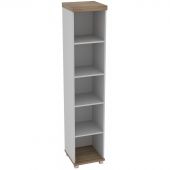 Стеллаж Д_ EASY Director узк сер 771/дуб шамони тем.122 арт.005.708