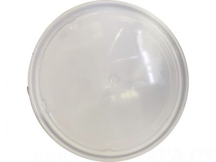 Ведро металл 10л. с крышкой, с обручем  белый