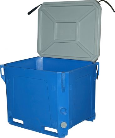 Контейнер 915х715х765 мм бежевый с крышкой Контейнер 915х715х765 мм бежевый с крышкой