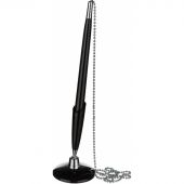 Ручка шариковая на черной подставке Beifa синяя на липучке с цепочкой (толщина линии 0.5 мм) Ручка шариковая на черной подставке Beifa синяя на липучке с цепочкой (толщина линии 0.5 мм)