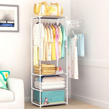 Вешалка LS_гардеробная напольная Helex Home W-04-1, белая