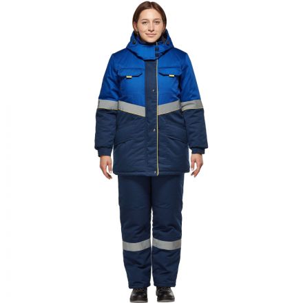 Костюм рабочий зимний женский з43-КПК вас/син (р.44-46) 170-176 (серия З)