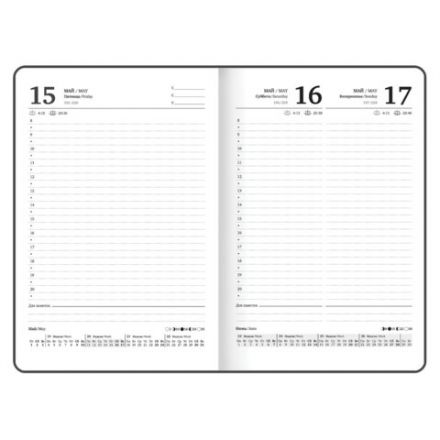 Ежедневник датированный 2026 с резинкой 145х203 мм, А5, BRAUBERG, твердый, фольга, "Черный мрамор", 117338