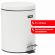 Ведро мусорное с педалью 5 литров "Classic", БЕЛОЕ ГЛЯНЦЕВОЕ, металлическое, со съемным внутренним ведром, LAIMA, 604947