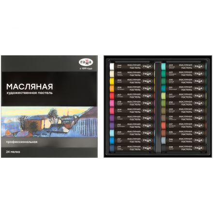 Пастель масляная Гамма, 24 цвета, картон. упаковка Пастель масляная Гамма, 24 цвета, картон. упаковка