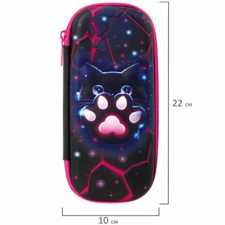 Пенал BRAUBERG, 1 отделение, 1 откидная планка, EVA, 22х10х5 см, "Pink lava", 273509