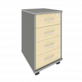 Riva Тумба подкатная с фолдингом А.ТМ-4F Клён металлик 420*450*708