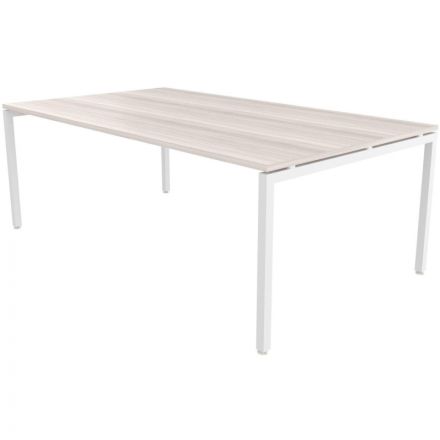 Стол МО_STEEL для переговоров 240х120х76 11703 св. дуб/белый Стол МО_STEEL для переговоров 240х120х76 11703 св. дуб/белый