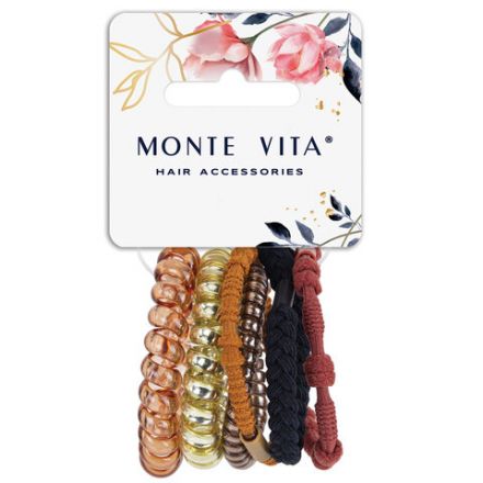 Резинки для волос НАБОР 6 шт., разные цвета, ассорти форм, MONTE VITA (МОНТЕ ВИТА), 457064 Резинки для волос НАБОР 6 шт., разные цвета, ассорти форм, MONTE VITA (МОНТЕ ВИТА), 457064
