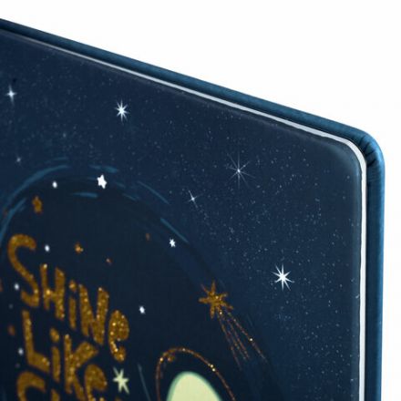 Дневник 1-11 класс 48 л., кожзам (твердая), печать, глиттер, ЮНЛАНДИЯ, "Space Avo", 106201