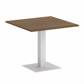 Home Office Стол квадратный VR.SP-5-90.2 Орех/Белый металл 900*900*750