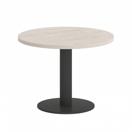 Home Office Стол журнальный круглый VR.SP-5-60.1G Денвер светлый/Антрацит металл 600*600*453