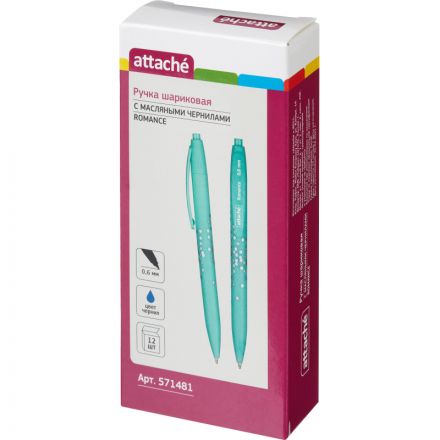 Ручка шариковая Attache Romance синяя (толщина линии 0.6 мм) Ручка шариковая Attache Romance синяя (толщина линии 0.6 мм)