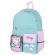 Рюкзак BRAUBERG PASTEL с термонашивками в комплекте, "Funny clouds", мятный, 40х29х14 см, 271421