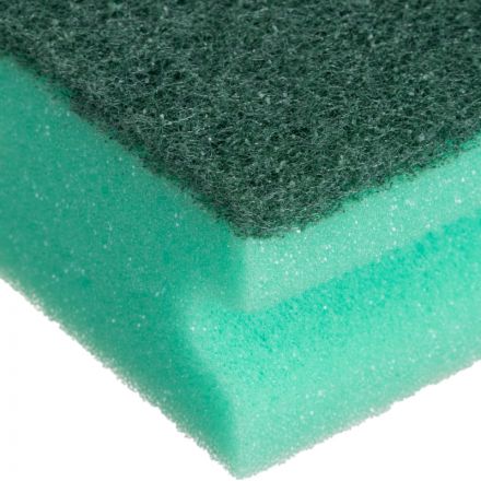 Губки для мытья посуды Т127 д/сложных загрязнений 130х70х45 зеленые 8шт/уп