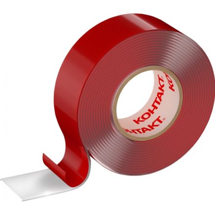 Клейкая лента двухсторонняя КОНТАКТ ДОМ 19ммх2м прозрачная (23712)