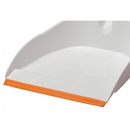 Совок для мусора с резиновой кромкой Svip Софтэль пластиковй белый (ширина рабочей части 21.5 см, цвет кромки в ассортименте)