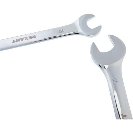 Набор ключей рожковых 8 шт 8-24мм, CrV, зеркальн. хромир. REXANT 12-5844