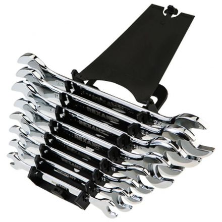 Набор ключей рожковых 8 шт 8-24мм, CrV, зеркальн. хромир. REXANT 12-5844