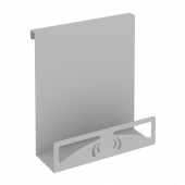 Навесной лоток для бумаг вертикальный узкий MAN-22 Серый металл 230*100*250