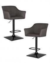 Набор 2 шт Стул барный DOBRIN RALF, темно-серый (LAR-106D-26)
