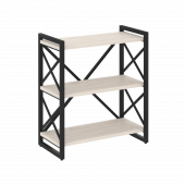 Loft Стеллаж на регулируемых опорах-3 полки VR.L-MST.O-3.8 Денвер светлый/Чёрный металл 800*400*910