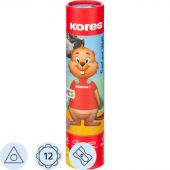 Карандаши цветные KOLORES трехгр. JUMBO 12шт/наб,точилка,карт.тубус 93515 Карандаши цветные KOLORES трехгр. JUMBO 12шт/наб,точилка,карт.тубус 93515
