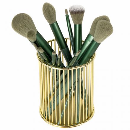 Органайзер-стаканчик для косметики и мелочей MONTE VITA (МОНТЕ ВИТА), металлический, 100х80 мм, золото, 272484