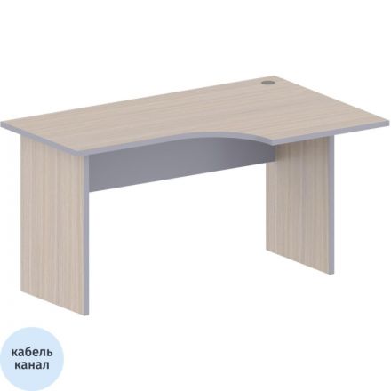 Стол Easy B правый Ш1400 D 061.205 светлый дуб/серый