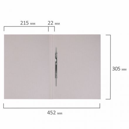 Скоросшиватель картонный мелованный BRAUBERG, гарантированная плотность 320 г/м2, белый, до 200 листов, 121512