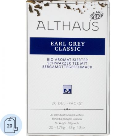 Чай черный в пакетиках Althaus Bio Earl Grey Classic 20пакx1,75гр Чай черный в пакетиках Althaus Bio Earl Grey Classic 20пакx1,75гр