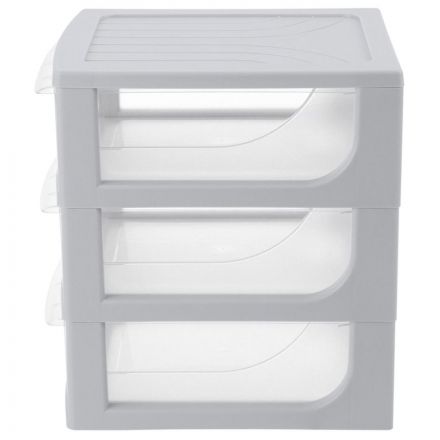 Бокс с выдвижными лотками А5 195х254х264мм 3выдв.отд, светло-сер. 433223730