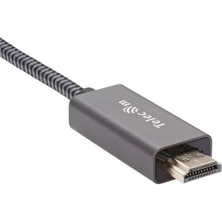 Кабель Telecom (TA561M-1.8M) DisplayPort M-> HDMI M 4K@60Hz 1.8m оплетка