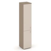 Estetica Шкаф высокий узкий левый (1 низкий фасад ЛДСП+1 средний фасад ЛДСП) ES.SU-1.3 (L) Латте/Капучино 400*420*1977