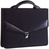 Портфель OfficeSpace "Turin", ткань, черный, 2 отделения, метал. замок Портфель OfficeSpace "Turin", ткань, черный, 2 отделения, метал. замок