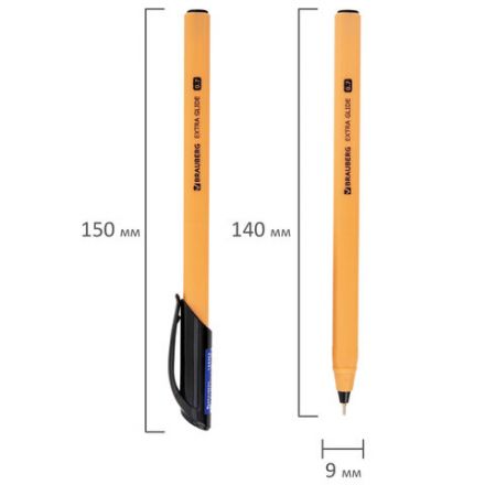 Ручка шариковая масляная BRAUBERG "Extra Glide Softy EL", СИНЯЯ, корпус ассорти, игольчатый наконечник 0,7 мм, линия письма 0,5 мм, 144262