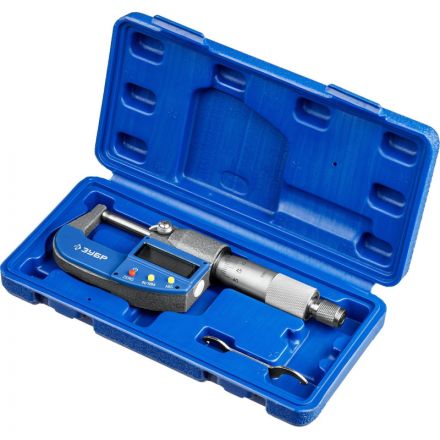 Микрометр цифровой гладкий ЗУБР  МКЦ 25, 0 - 25 мм (34482-25)