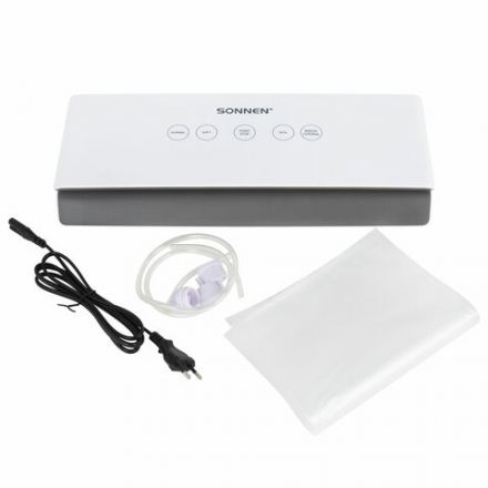 Вакууматор/вакуумный упаковщик SONNEN VS-V73, 3 режима, 95 Вт, запаивание до 30 см, сенсорная панель, резак, 456338