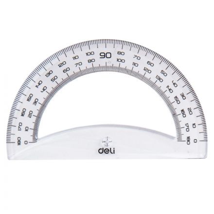 Набор чертежный Deli EG00412 средн:лин 20см,угольн 11 и8см,трансп12см,прозр