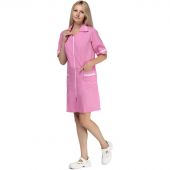 Халат для медицинского персонала м09-ХЛ розовый (р.48-50) 158-164