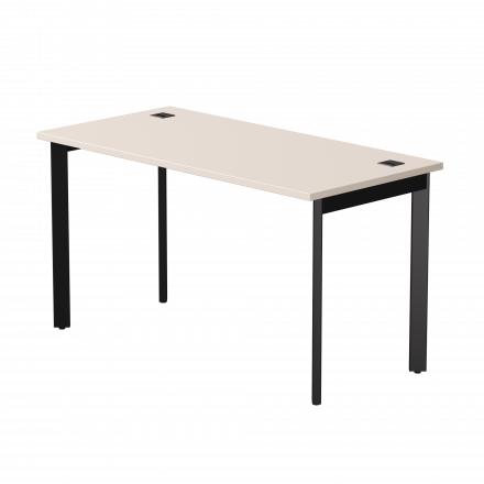 Стол прямой Everprof EVO на металлокаркасе 1380х670х755 мм опоры 45гр Кашемир/Черный