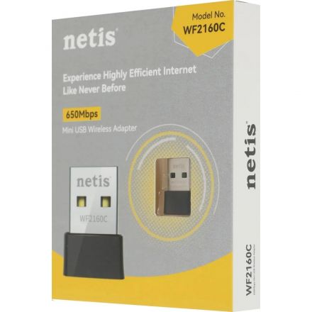 Сетевой адаптер WiFi Netis WF2160C AC650 USB 2.0