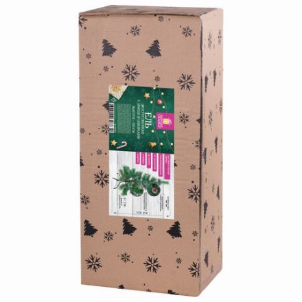 Ель новогодняя искусственная "Velvet Pinewood" 120 см, с инеем и шишками, ПВХ, ЗОЛОТАЯ СКАЗКА, 591702