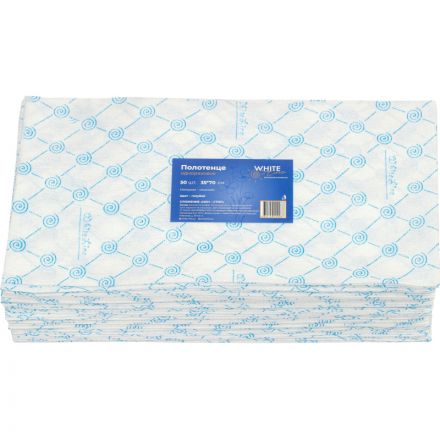 Салфетка спанлейс 35x70 см, голубой, пл.50, 50шт/уп, 10261