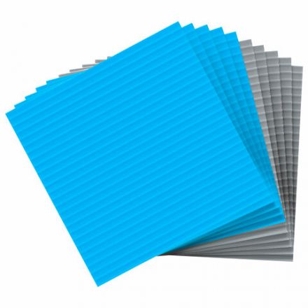 Салфетки губчатые для уборки кухни 15х15 см, ЦЕЛЛЮЛОЗНЫЕ, КОМПЛЕКТ 10 шт., 5 серых / 5 голубых, LAIMA, 700263